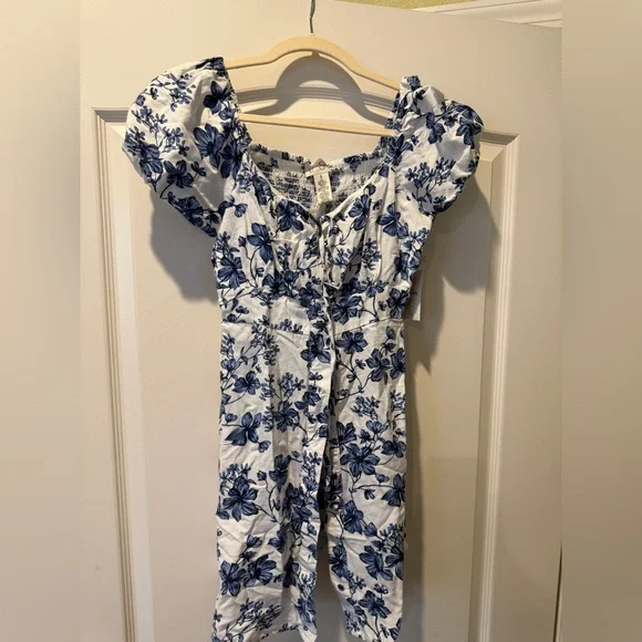 jessica simpson blue floral dress Crown Blue Dress